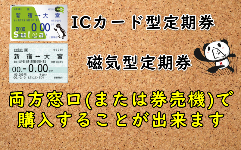 楽天カードで購入できる定期券の種類