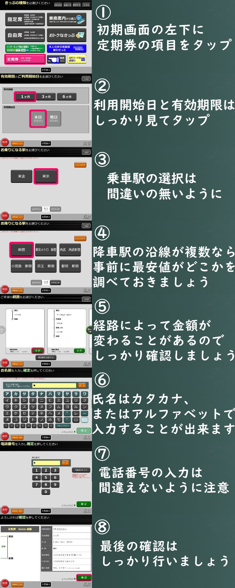 券売機の使い方